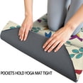 thumbnail image 3 of 74x26 Inch Yoga Towel, Sweat Absorbent Non-Slip Mat for Hot Yoga, Pilates & Fitness,Hummingbird Floral Leaf Colorful Beige Pattern, 3 of 5