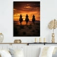 thumbnail image 2 of Designart "Portrait of Sunset Riders in the West I" Western Metal Wall Art Prints, 2 of 5