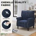 thumbnail image 4 of Techmilly Modern Upholstered Accent Chair, Fabric Living Room Armchair, Single Sofa Chair for Bedroom/Office/Reading Spaces, Navy, 4 of 8