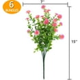 thumbnail image 2 of ZOELNIC Artificial Daisies Flowers for Garden, UV Resistant Fake Greenery Decor for Window Indoor Office 6 PACK, Pink, 2 of 8