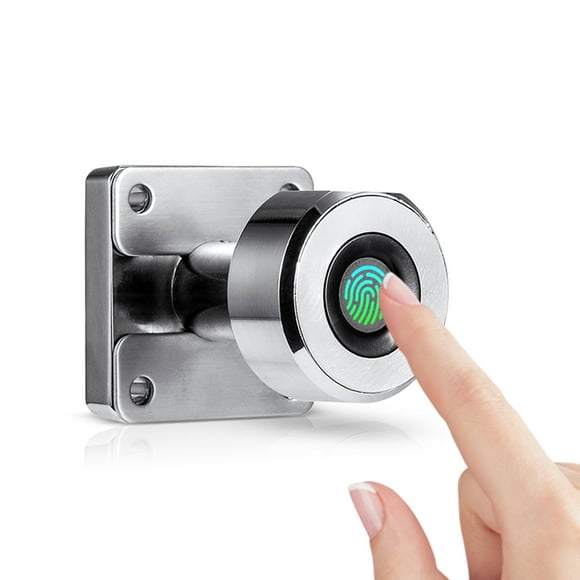 Zootealy Fingerprint Drawer Lock Digital Cabinet Locks 20 Fingerprints Rechargeable Keyless Furniture Built-in Zinc Alloy Smart Lock for Home Office Gym