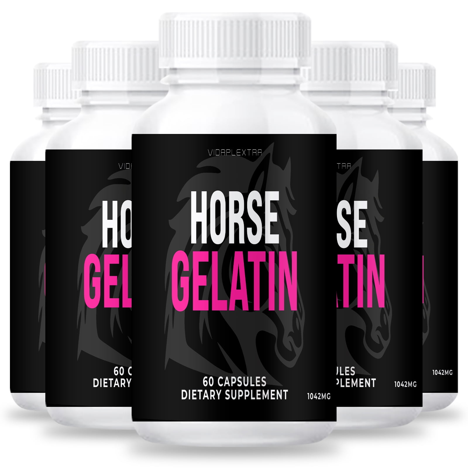 (5 pack) Horse Gelatin - Horse Gelatin Mens Capsules