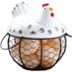thumbnail image 1 of Kitchen Egg Basket, Farmhouse Chicken Wire Basket with Handle, Cute Egg Storage Basket for Kitchen Living Room Home Decor, 1 of 5