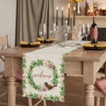 thumbnail image 2 of Table Runners 72 Inches Long Dress Scarves, Spring Botanical Farmhouse Kitchen/Dining Table Runner, Coffee Tablerunners, Garden Birds Floral Leaves Rustic Burlap 18x72 Inch, 2 of 9