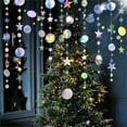 thumbnail image 5 of Topboutique Star Circle Dot Hanging Garlands,Holographic Twinkle Stars Garlands, 4 Pcs 13 ft Iridescent Star Hanging Streamer, Sparkly Backdrop Banner for Birthday Baby Shower Wedding Decoration, 5 of 7