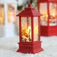 thumbnail image 1 of Mistaha Retro Wind Lamp Christmas Printing Pattern Home Night Light Christmas Desktop Decoration (Small red, 1 of 8