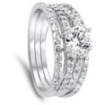 thumbnail image 4 of CHOOSE YOUR COLOR Clear CZ Round Solitaire Ring .925 Sterling Silver Band White Female Size 5, 4 of 4