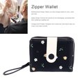 thumbnail image 3 of Cartera Con Tarjetero, Cartera Pequeña Negra Con Cierre De Cremallera, Piel Sintética De Tacto Suave Para Uso Diario, 3 of 8