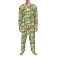 thumbnail image 3 of Sikiie Happy Easter Mens Pajama Set, Soft Warm Long Sleeve Sleepwear, Cozy Button-Down Pjs for Men-Large, 3 of 7