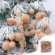 thumbnail image 1 of Juego de 24 bolas navideñas flocadas | Varios estilos y colores | Adornos de árbol de gamuza de 7 cm para el hogar y fiestas, 1 of 5