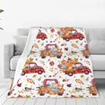 thumbnail image 4 of Cauagu Watercolor Fall Pattern Flannel Bed Blankets,Fleece Blanket Comfortable Air Conditioning Blanket for Sofa Bed Travel Couch & Living Room -80"x60", 4 of 8