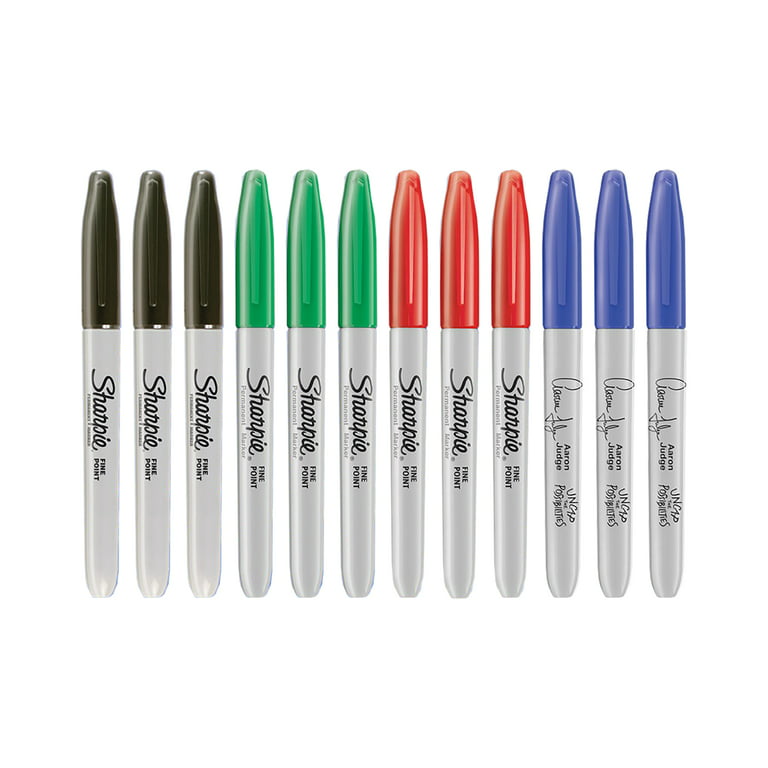 SHARPIE Permanent Markers, Fine Point, Assorted Colors, 12 Count