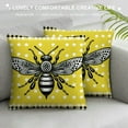 thumbnail image 3 of GOSMITH Summer Pillow Covers , Bee Polka Dots Decorative Yellow Throw Pillow Covers Cute Farmhouse Cushion Pillow Covers for Sofa Couch Outdoor Decor, 3 of 5
