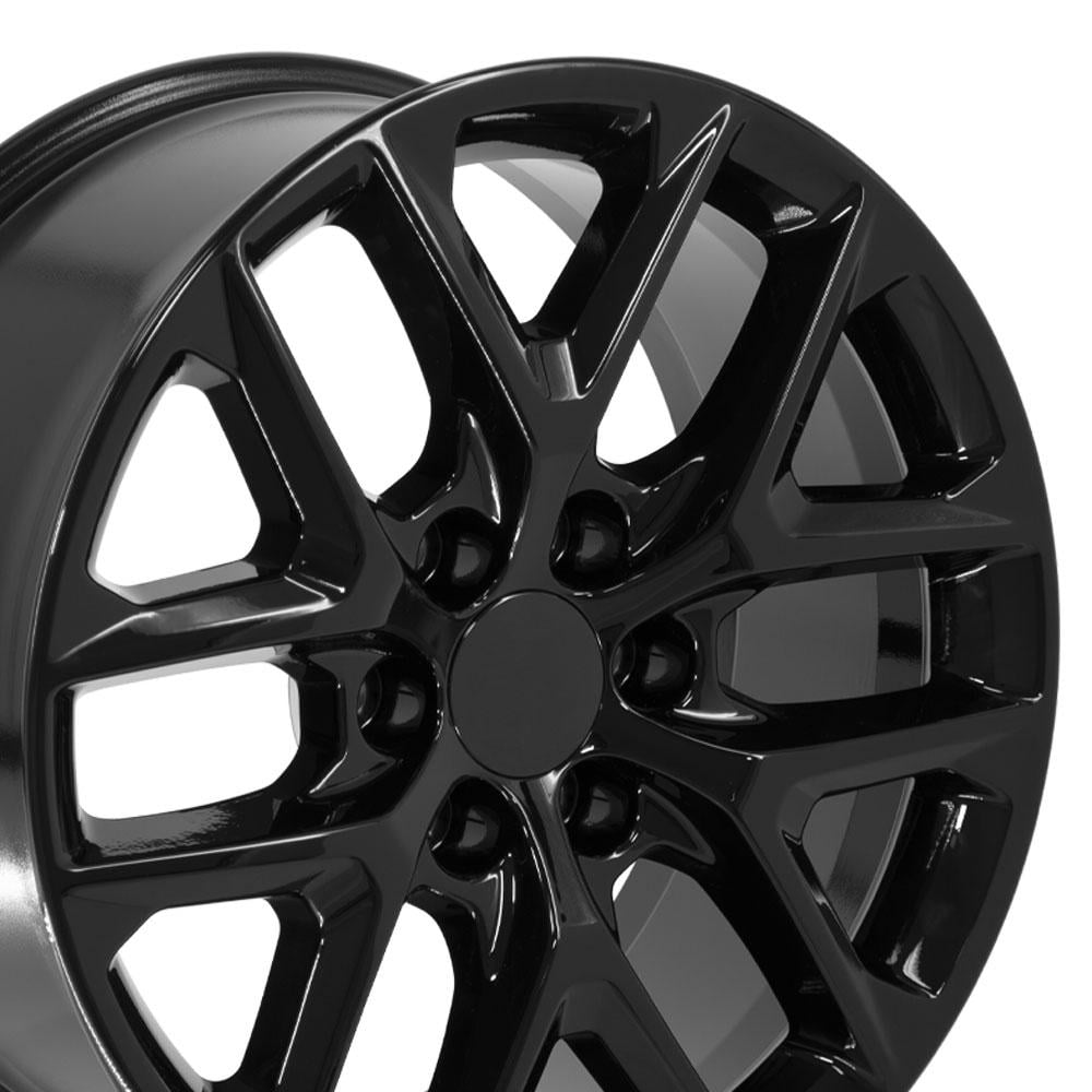 OE Wheels CV62 20 Inch Rim Fits Silverado 1500 Style 6x139.7 20x9 Gloss Black - Hollander 14078 (1)