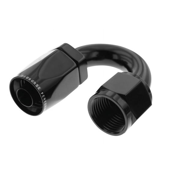 Red Horse Performance 6180-06-2 RHP6180-06-2 -06 180 DEGREE FEMALE ALUMINUM HOSE END - BLACK
