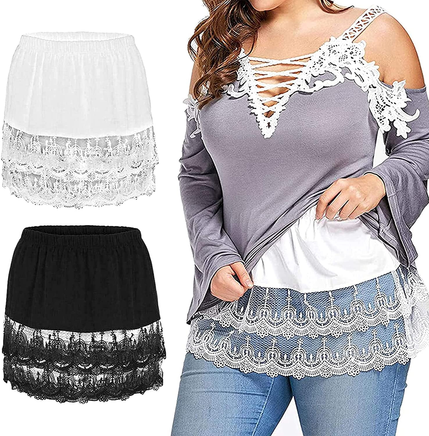 Women's Shirt Extender Lace Plus Size 
