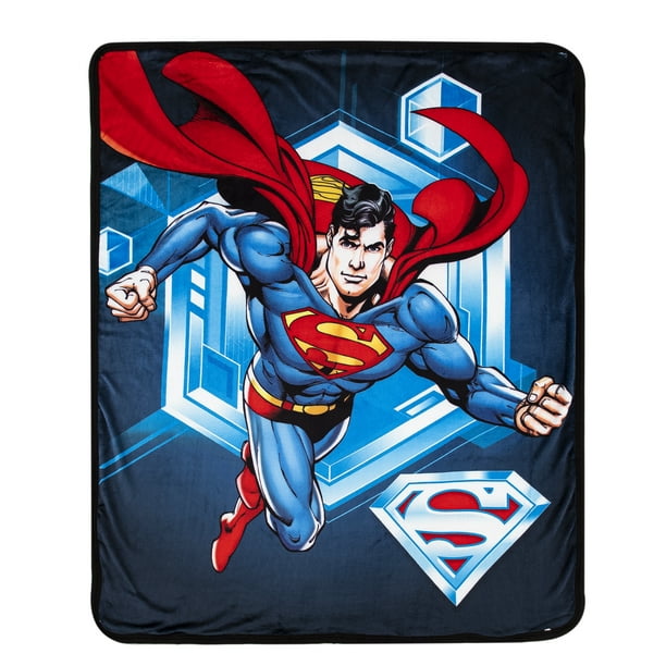 DC Comics Superman Throw Blanket, 40x50, Multicolor, Silk Touch Sherpa, Polyester, 1 Each