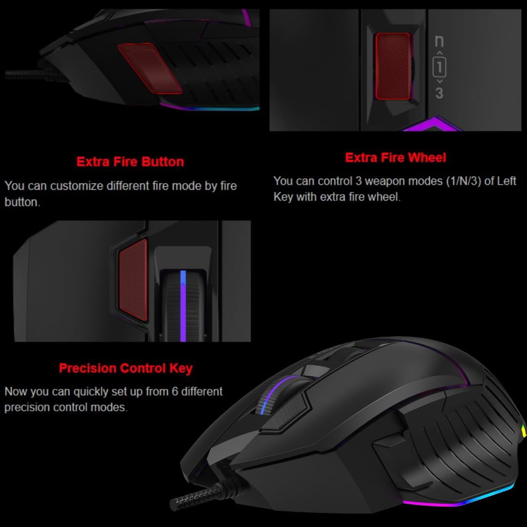 Bloody W95BR Max Extra Fire 12,000 CPI Gaming Mouse