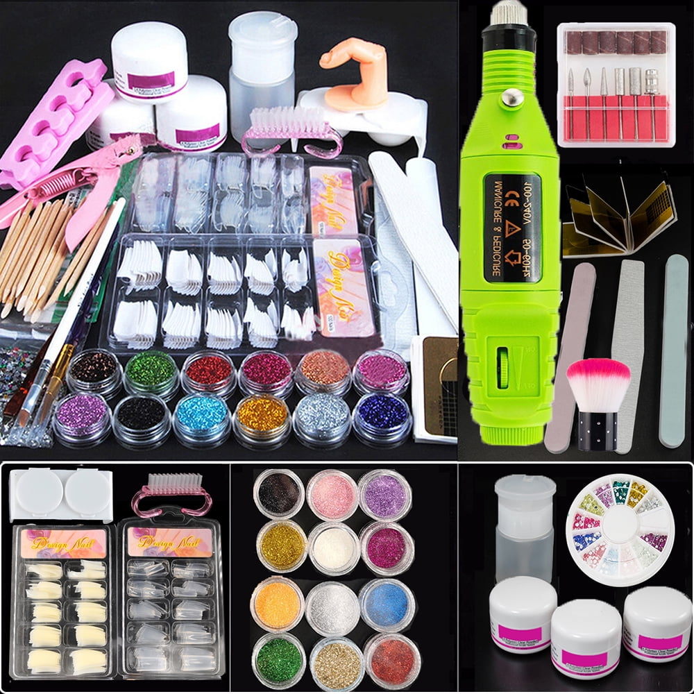iMeshbean Nail Art Kit, Nail Drill Machine, Acrylic Powder Liquid Brush