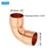 thumbnail image 2 of Conector de Cobre en Forma de Codo Uxcell, 99.9% Cobre Puro, Conector de Radio Corto de 90 Grados 3/8"ID 0.8mm Grosor 8, 2 of 5