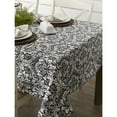 DII Black Damask Tablecloth