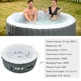 thumbnail image 3 of CO-Z Inflatable Hot Tub Outdoor Spa 2-4 Adults, 6ft, Gray, 120 Jets, 211 Gallons, 3 of 9