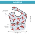 thumbnail image 4 of Zufioo Cartoon Lobsters 1 Print Toddler Adjustable Waterproof Bib, 11.6x15 Inch Feeding Bib Suitable for 6-24 Month Babies, 4 of 8