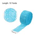 thumbnail image 2 of Unique Bargains Lace Trim 10 Yards 1.6 Inch Flower Elastic Lace Ribbons for Package Decoration Wedding Headbands Sea Blue, 2 of 5