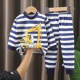 thumbnail image 2 of Gibobby Toddler Kids Boy Clothing Set 0 6 12 18 24 Months 2T 3T Toddler Boys Outfits Long Sleeve Prints Tops Pants Child 2Pcs Set Kids Fall Winter Clothes for Boys Set(3-6 Months,Navy), 2 of 4