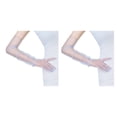 thumbnail image 1 of Sonducket Guantes largos para mujer Accesorio de ropa elegante Estilo simple Elegante Color sólido Señoras Dedos Guantes Decoraciones Azul Azul claro 2piezas, 1 of 6