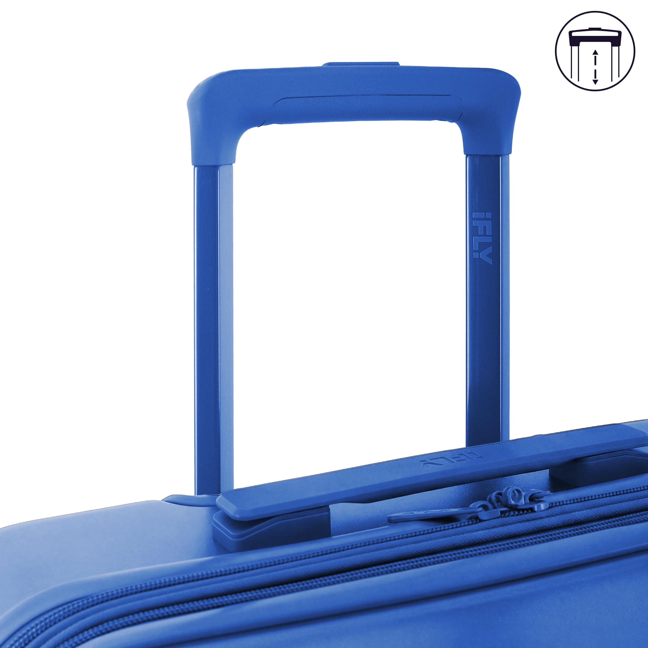 iFLY Roam 24" Medium Expandable Hardside Spinner Checked Luggage, Sapphire Blue