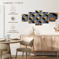thumbnail image 4 of Elephant Stock Golden Steps Wall Art - Horizontal Multi Panel Canvas - Living Room Wall Decor - Abstract Multi Panel - Gray And Black Decor - 36" x 15", 4 of 4