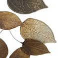 thumbnail image 6 of DecMode Bronze Metal Textured Leaf Wall Decor with Multiple Shades, 6 of 14