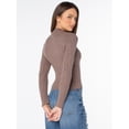thumbnail image 3 of Celebrity Pink Women's and Women's Plus Long Sleeve Mockneck Sweater Top, Sizes XS-4X, 3 of 11