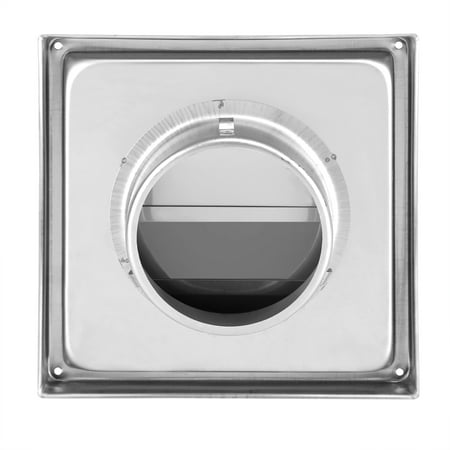 Wall Dryer Vent - Yosoo 100mm Stainless Steel Wall Air Vent Square Tumble Dryer Extractor Fan Outlet, Square Air Vent Duct Grill,Air Vent Duct Grill