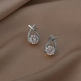 thumbnail image 4 of Fiudx Pendientes de Aro de Circonita, Delicado Conjunto de Piercings, Regalo de Moda para San Valentín, Uso Diario, Accesorio de Fiesta, Regalo para Novia., 4 of 5