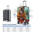 thumbnail image 4 of Kdxio Meditating French Bulldog Pattern Luggage Cover for Travel,Elastic and Durable,Fits 18-32 Inch,Anti-Scratch Suitcase Protector-No luggage included, 4 of 5