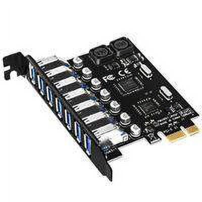 pitrice PCIE PCI-E 1 to USB 3.0 Express Controller Expansion Card 7 Ports Converter Computer Desktop Power Connector Adapter Adaptor Type 1