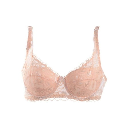 

Weefy Women Sheer Lace Bra Push Up Bras Deep V 32-40 Cup B