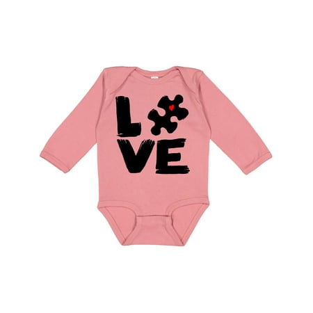 

Inktastic Autism Awareness Puzzle of Love Gift Baby Boy or Baby Girl Long Sleeve Bodysuit