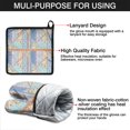 thumbnail image 7 of Multicolor Ethnic Striped Pattern Kitchen Oven Mitt and Pot Holder Sets 4 Pcs for Baking, Cooking and Grilling, Heat Resistant Up To 392 °F, 7 of 7