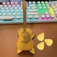 thumbnail image 4 of Caja de púas de guitarra acústica de madera soporte para púas de guitarra con soporte caja de almacenamiento para púas de guitarra borde liso accesorios para guitarra sin rebabas, 4 of 8