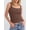 Brown, variant on ANRABESS Tank Top for Women Summer 2026 Double Lined Sleeveless Square Neck Basic Tight Workout Tees Shirts White X-Small