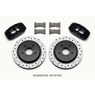 Wilwood Forged Dynalite Front Drag Kit Drilled Rotor 87-93 Mustang 84-86 SVO 5 Lug main image 0