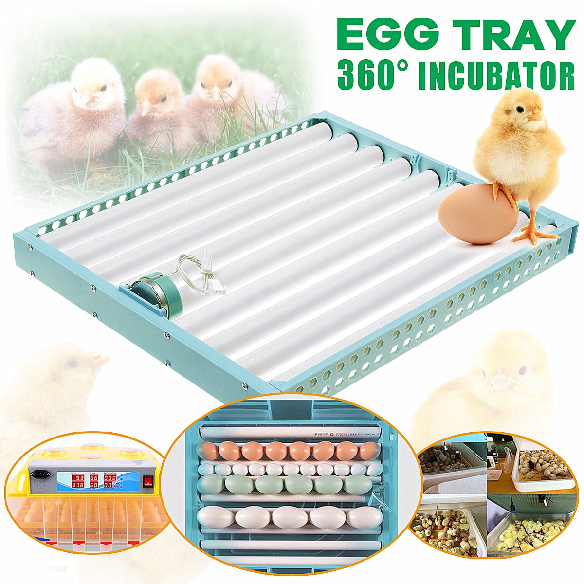 110V 360° Multifuntion Plastic Egg incubator Tray Automatic Hatch Egg