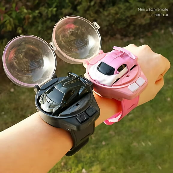 BESTSKY Mini Remote Control Car Watch Toys, 2.4 Ghz Detachable Watch Car Toys, Cute Wrist Racing Car Watch, Cartoon Rc Small Car with Usb Charging