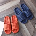 thumbnail image 4 of HNMKIU Cozy Slippers Summer Solid Color Slides for Women Men Indoor Bathroom Hotel Soft Sole Couples Casual Breathable Womens Shoes Blue,8.5, 4 of 6