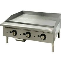 NSF 36 in. 3 Burner Natural Gas Griddle with 90,000 BTU Thermostatic Controls, Commercial Heavy-Duty Griddle