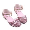 thumbnail image 1 of 2-12T Girls Mary Jane Sequins Shoes Princess Girls Rhinestone Shoes Dress Up Party Sandals Latin Tango Dance Shoes, 1 of 6
