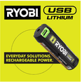 thumbnail image 3 of RYOBI USB Lithium Cordless Compact Detail Scrubber Kit w/ 2Ah Battery, Charging Cable & (3) Head Attachments-Med, Hard & Scour, 3 of 5